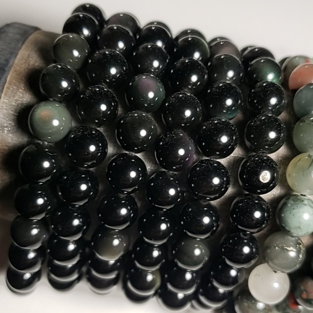 8mm Rainbow Obsidian Bracelets